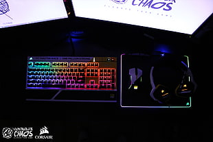 Corsair RGB gaming keyboard, computer, keyboards, nerds HD wallpaper