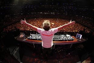 white and pink hair straightener, Armin van Buuren, DJ, trance, electronic music HD wallpaper