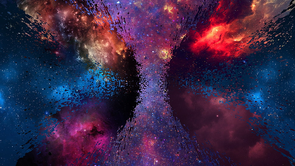 multicolored nebula graphic wallpaper HD wallpaper