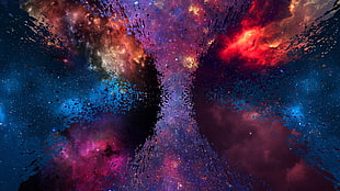 multicolored nebula graphic wallpaper