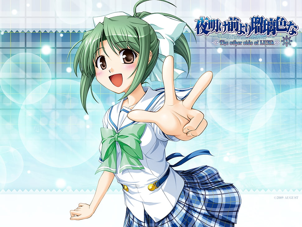 girl in white school uniform Anime character HD wallpaper