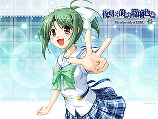 girl in white school uniform Anime character HD wallpaper