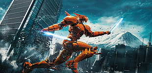 orange Robot character poster