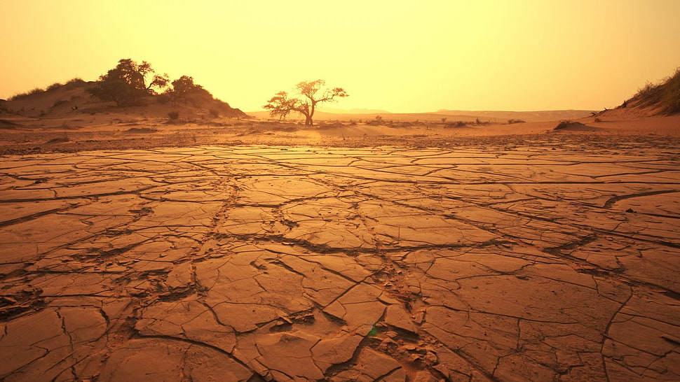 soil eruption, desert, landscape HD wallpaper