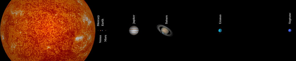 Jupiter near Saturn HD wallpaper