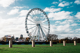 gray Ferris wheel, Ferris wheel, Attraction, Park HD wallpaper