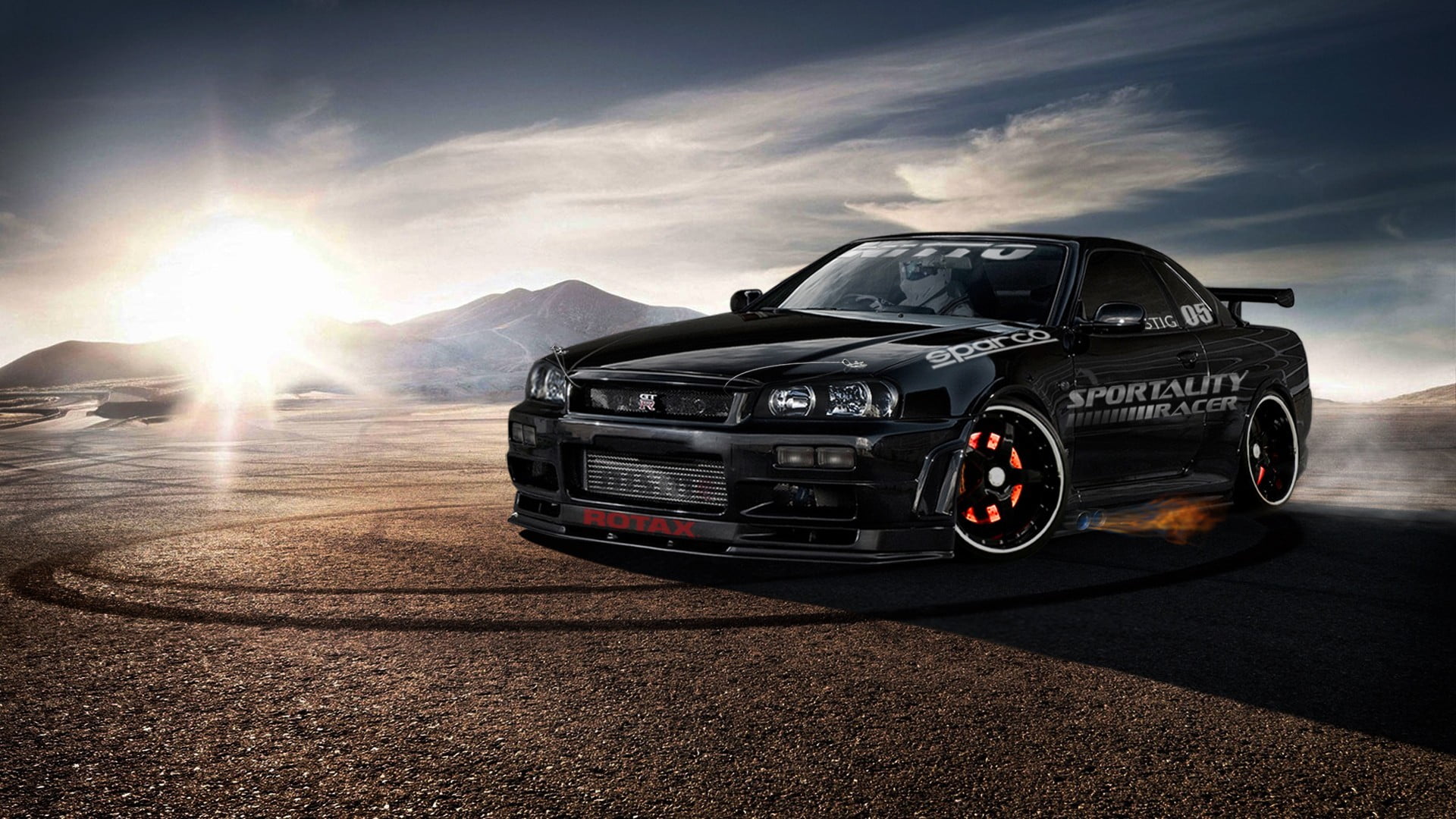 black Nissan GTR, car, Nissan, Skyline R34, Nissan Skyline GT-R R34