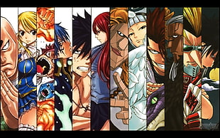Fairy Tail graphic wallpaper, anime, Fairy Tail, Heartfilia Lucy , Dragneel Natsu HD wallpaper