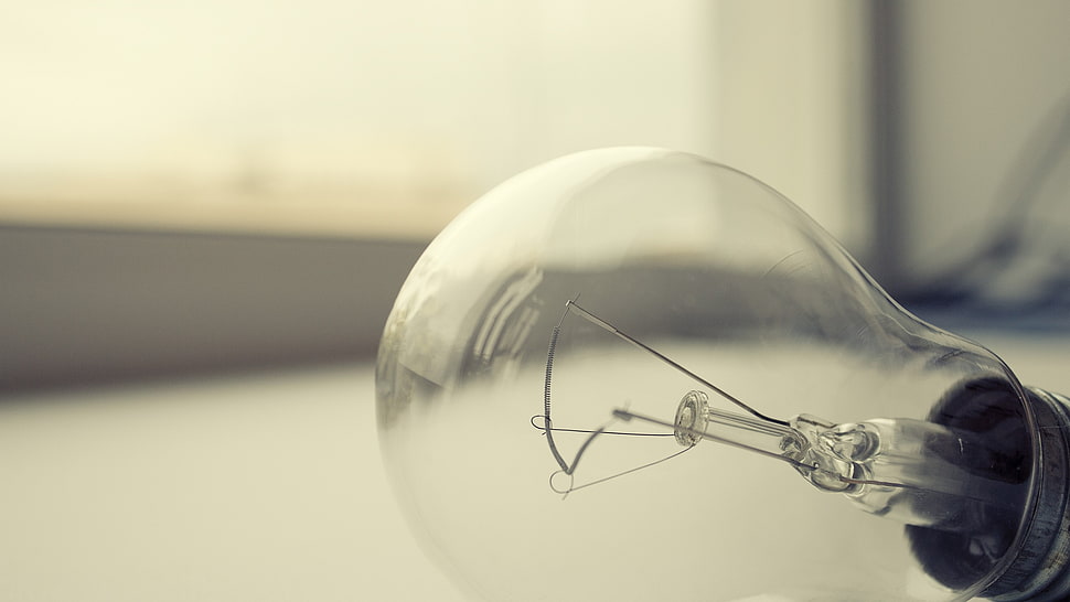 clear light bulb, lightbulb HD wallpaper