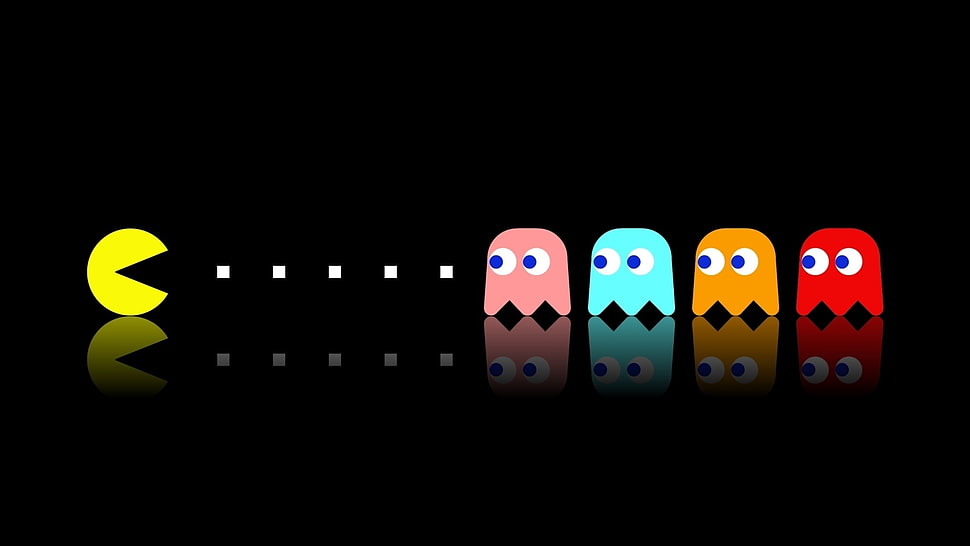 Pac Man Game Application Pacman Video Games Simple Colorful Hd Wallpaper Wallpaper Flare