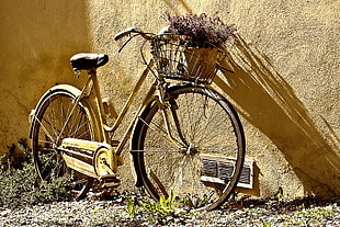 beige fixed gear bike