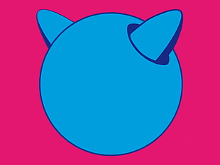 round blue illustration, bsd, freebsd, artwork