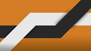 black, orange, and white logo