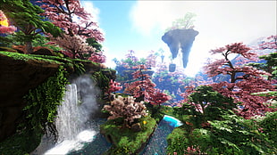 enchanted forest photo, ark, Ark: Survival Evolved, cherry blossom, video games HD wallpaper
