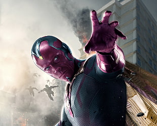 Marvel The Avengers Vision graphic wallpaper