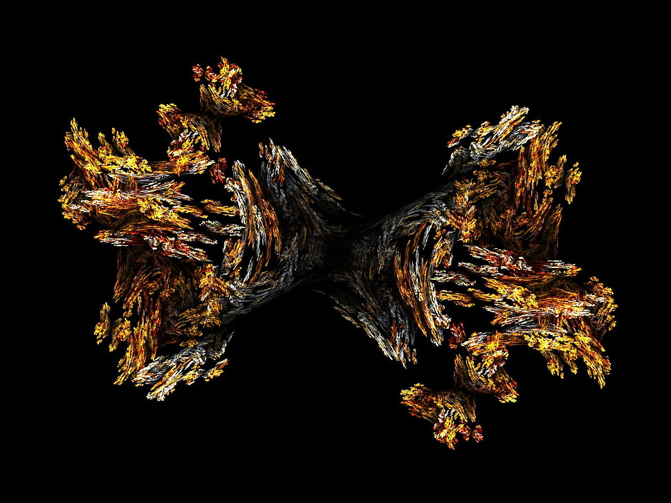 brown and black abstract painting HD wallpaper