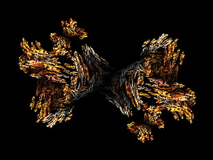 brown and black abstract painting