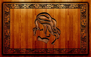 brown and black woman embossed ornament
