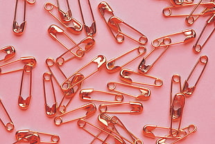 gold safety pin lot