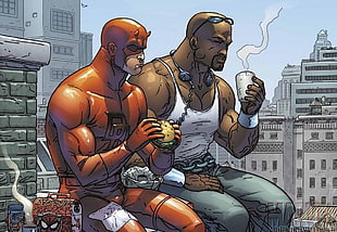 Marvel Daredevil and Luke Cage wallpaper, Daredevil, Luke Cage, Power Man, comics