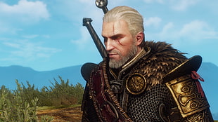 The Witcher main character illustration, The Witcher 3: Wild Hunt, Geralt of Rivia, The Witcher HD wallpaper