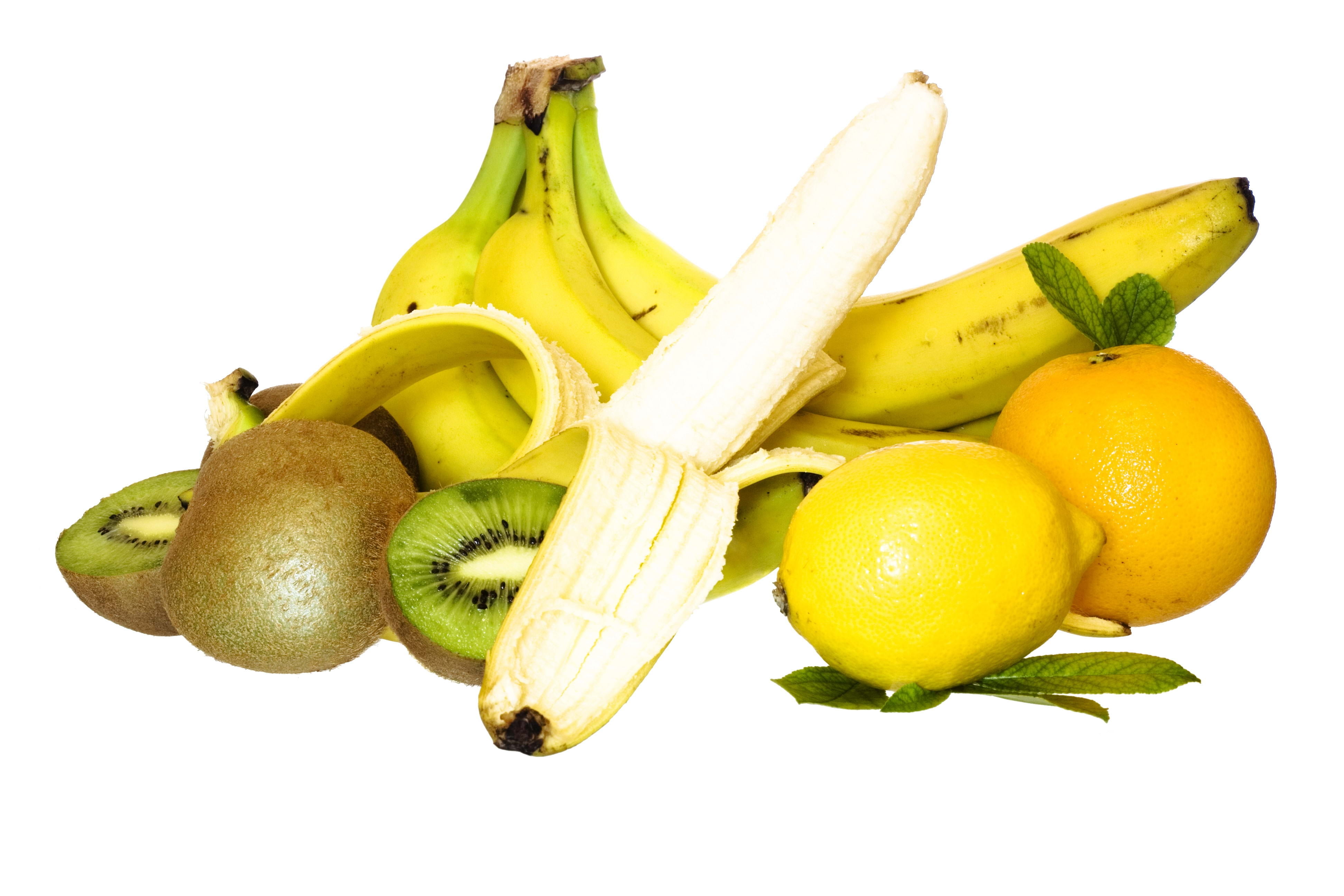 Бананово фруктовый. Фрукты на белом фоне. Фрукты банан. Фрукты на прозрачном фоне. Банан и апельсин.