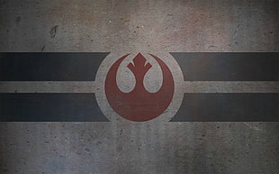 red and black logo, Star Wars, Rebel Alliance, logo, grunge HD wallpaper