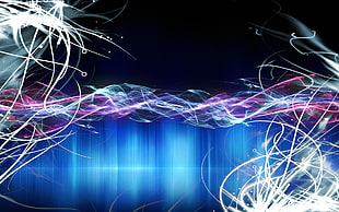 white, pink, and blue abstract wallpaper