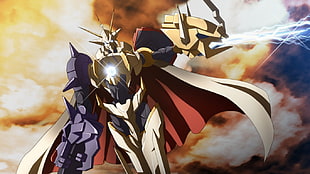 Gundam mobile suit illustration, Digimon Adventure, Digimon, anime HD wallpaper