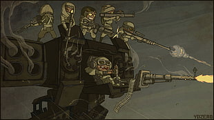 soldiers illustration, tank, tanki online, soldier