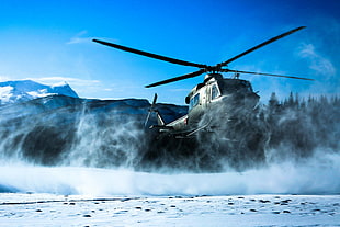 black helicopter, military aircraft, military, norwegian, Norway HD wallpaper