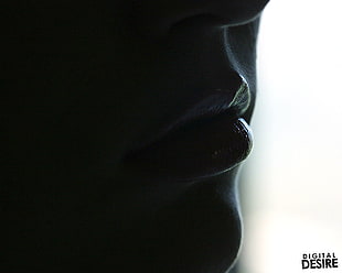 person's lip with text overlay, lips HD wallpaper