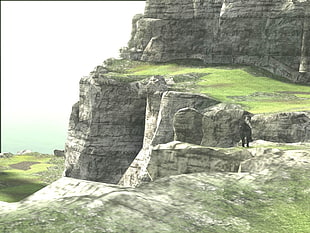 gray and green mountains, Shadow of the Colossus, video games