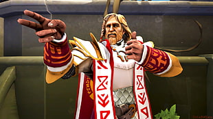 male character with white and red outfit