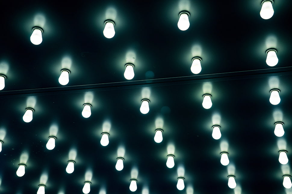 white light bulb lot HD wallpaper
