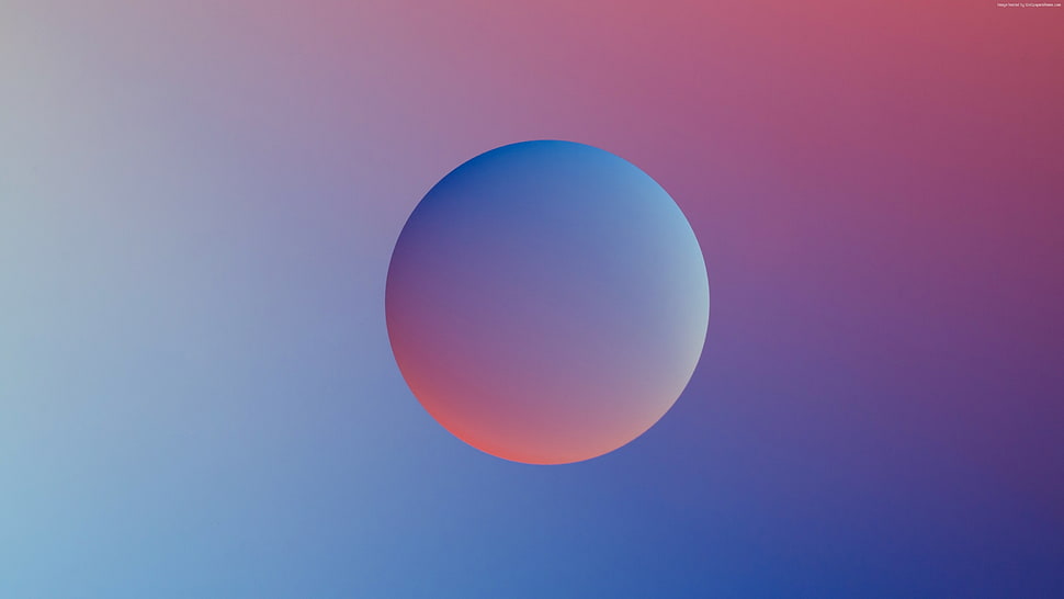 blue and red moon HD wallpaper