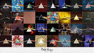 dark side of the moon collage, Pink Floyd, music, The Dark Side of the Moon, collage