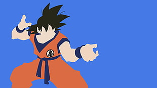 Son Goku illustration, Son Goku, Super Saiyan, minimalism