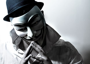 Guy Fawkes mask, Anonymous, creepy, Guy Fawkes