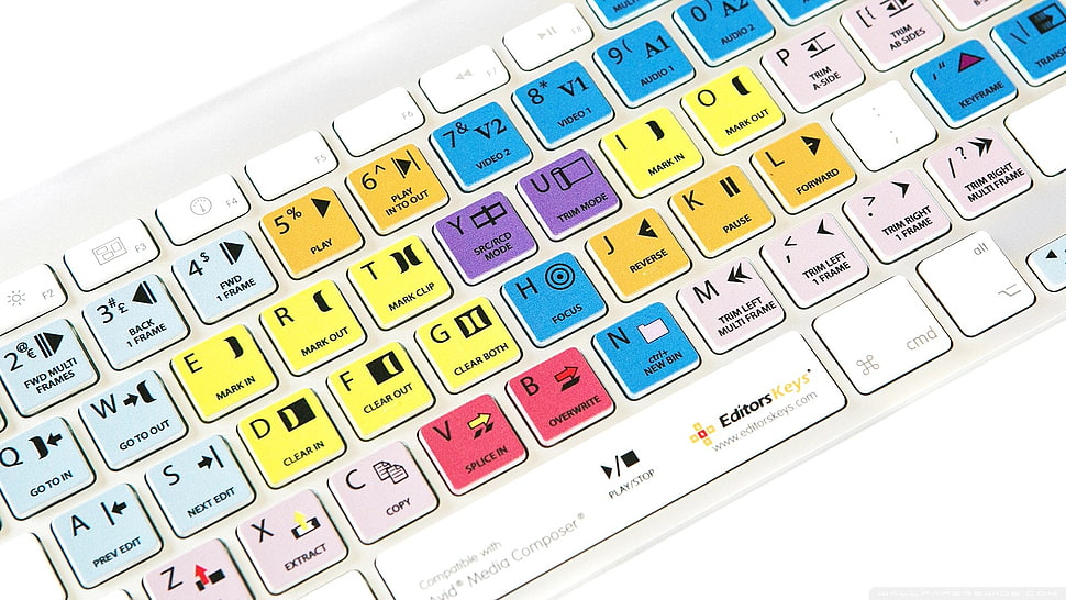 white computer keyboard, keyboards, computer HD wallpaper