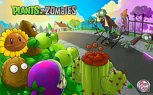 Plants vs. Zombies digital wallpaper, video games, Plants vs. Zombies, popcap
