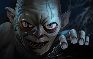 Gollum from The Lord of the Rings illustration, Gollum, The Lord of the Rings, CGI, creature