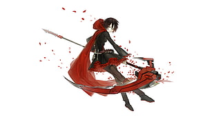 character holding scythe wallpaper, RWBY, Ruby Rose (character)