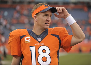 selective focus photography of Peyton Manning of Denver Broncos HD wallpaper