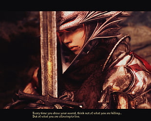 soldier animated illustration, The Elder Scrolls V: Skyrim, knight