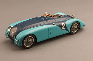 classic blue and black vehicle die-cast model, vehicle, car, blue cars, Bugatti HD wallpaper
