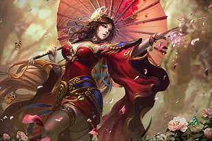 female Mobile Legends character illustration, fantasy art, digital art HD wallpaper