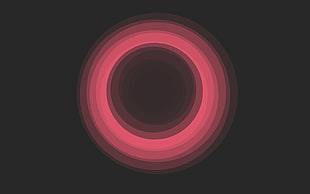 red icon, Circles, Pink, Minimal HD wallpaper