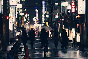 two clear umbrellas, street, umbrella, Japan