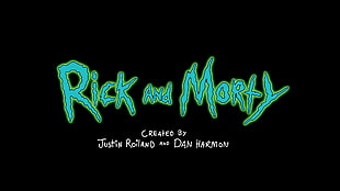 black background with text overlay, Rick and Morty, Cartoon Network, Adult Swim, screen shot